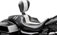LE PERA Outcast GT Seat - Full-Length - With Backrest - Black Double Diamond w/ White Inlay - FL '08-'23 LK-987BRGTWDM