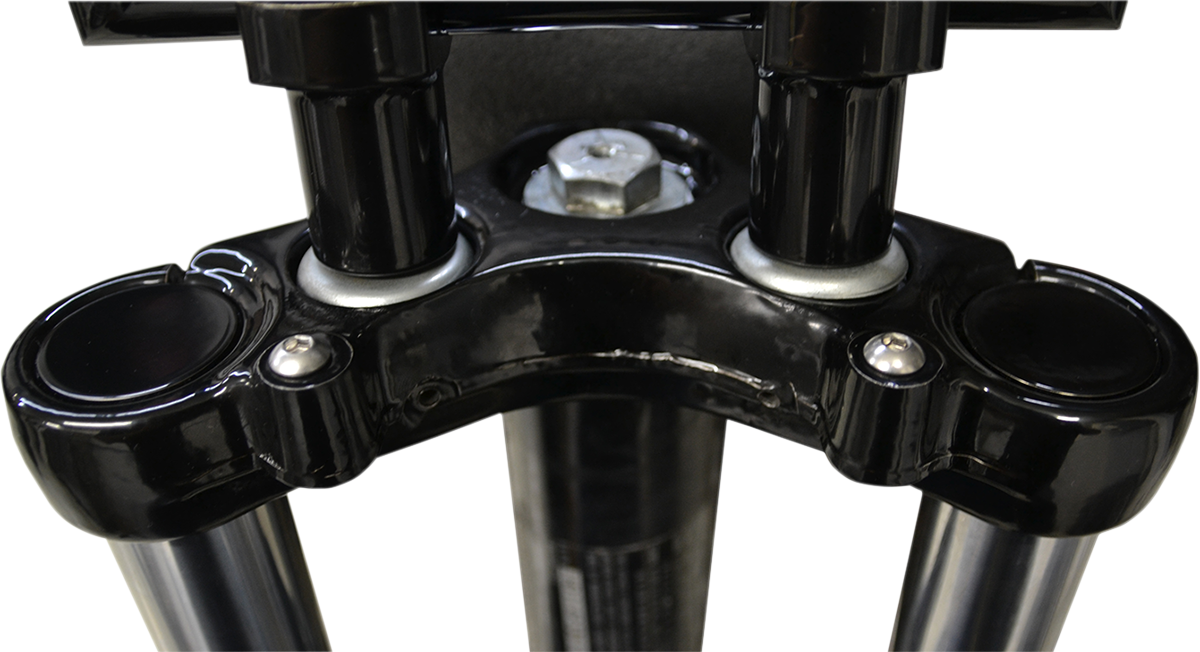 LA CHOPPERS Flush-Mount Fork Cap - 39 mm - Gloss Black Powder Coat LA-7504-39B