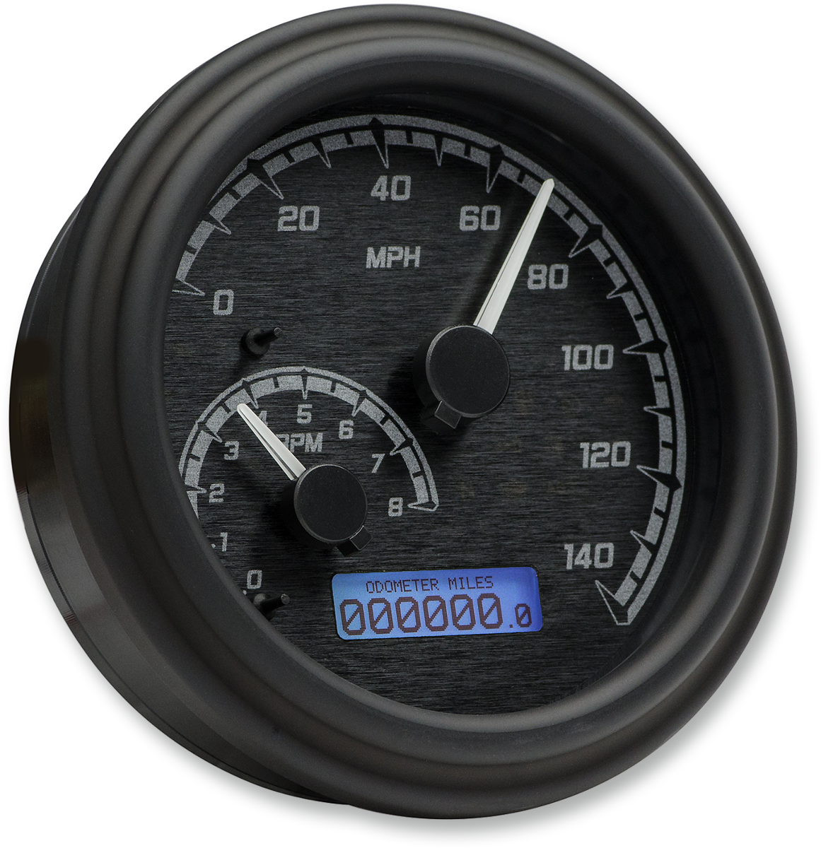 DAKOTA DIGITAL MVX Series Fatbob Analog/Digital Gauge System - Black/Gray/Black MVX-2004-KG-K