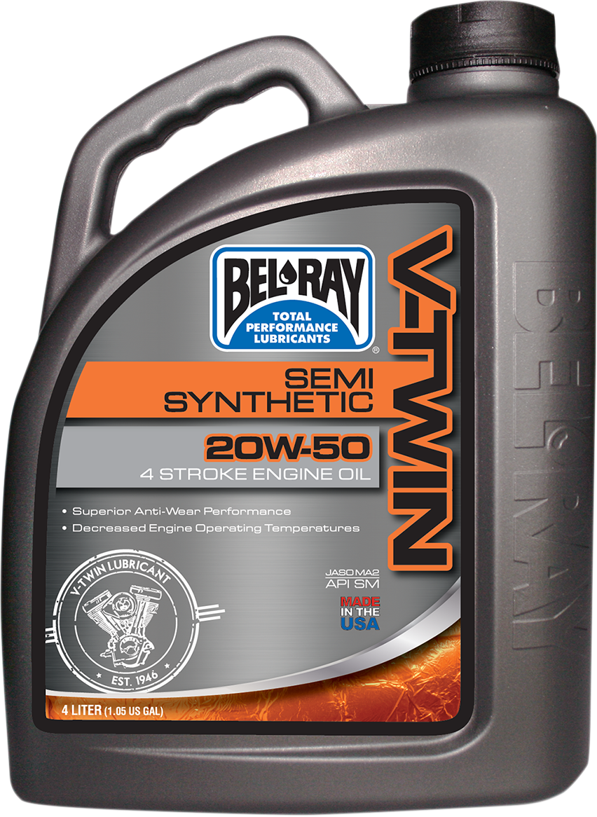 BEL-RAY V-Twin Semi-Synthetic Oil - 20W-50 - 4L 96910-BT4