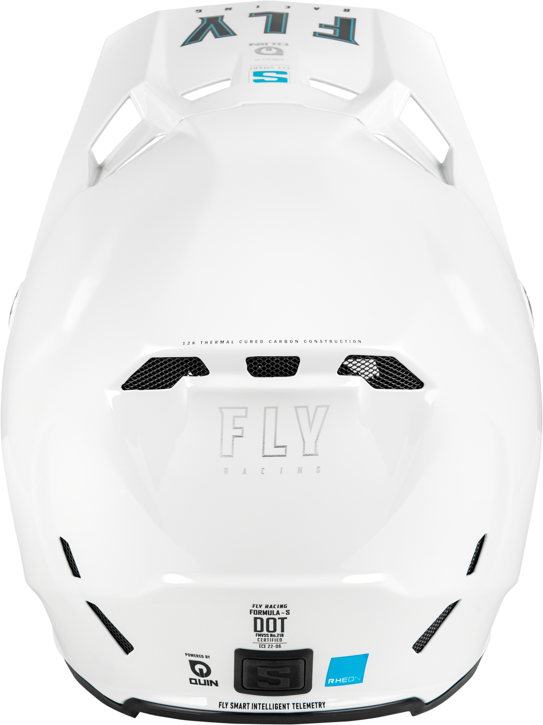 Youth Formula S Carbon Solid Helmet White Yl