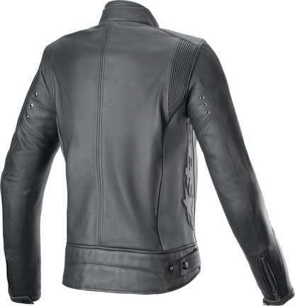 ALPINESTARS Stella Dyno Leather Jacket - Black Tar Gray/Dark Gray - Medium 3113924-1296-M