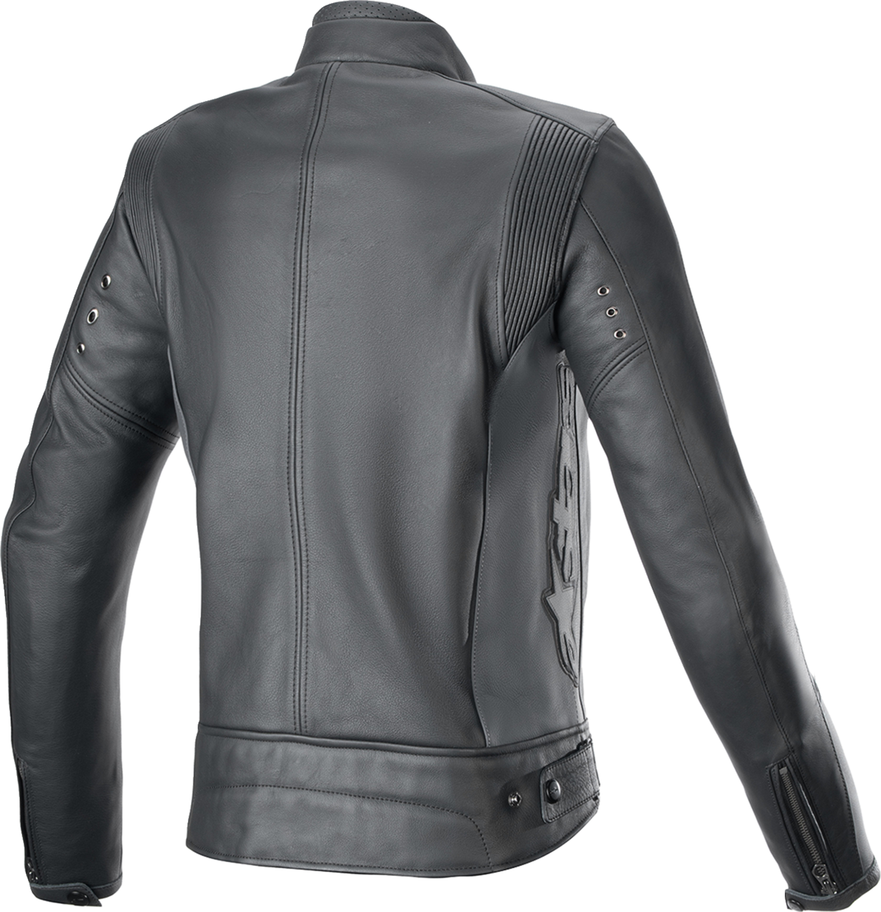 ALPINESTARS Stella Dyno Leather Jacket - Black Tar Gray/Dark Gray - Large 3113924-1296-L