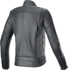 ALPINESTARS Stella Dyno Leather Jacket - Black Tar Gray/Dark Gray - 2XL 3113924-1296-2X