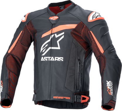 ALPINESTARS GP Plus R v4 Rideknit® Leather Jacket - Black/Red Fluo/White - US 50 / EU 60 3100324-1321-60