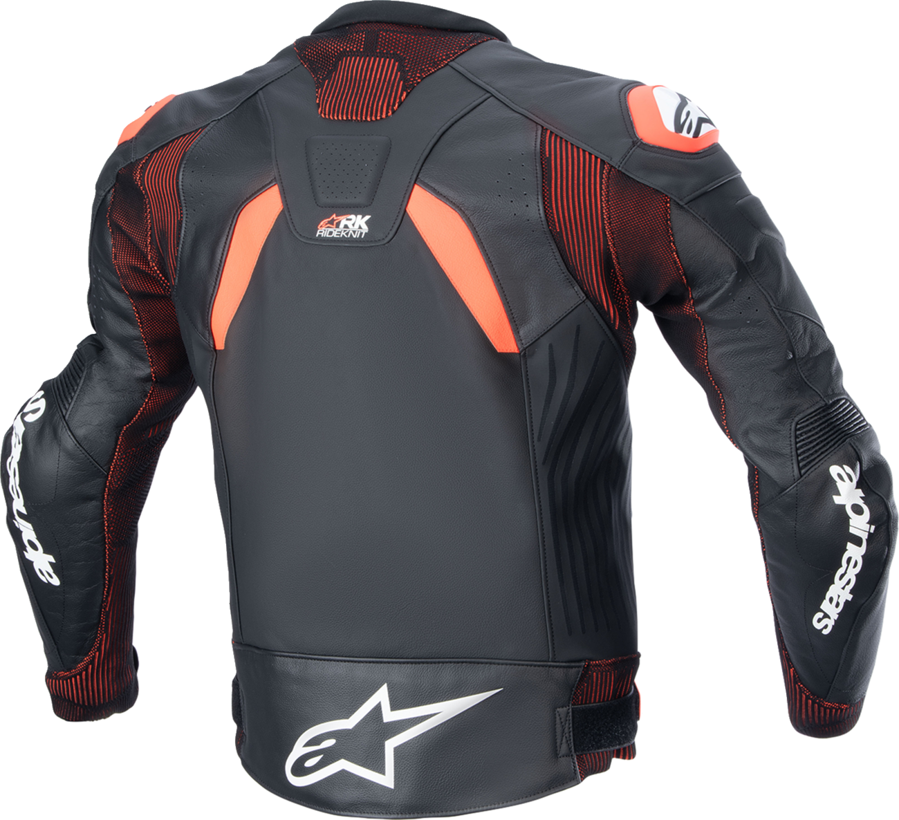 ALPINESTARS GP Plus R v4 Rideknit® Leather Jacket - Black/Red Fluo/White - US 38 / EU 48 3100324-1321-48