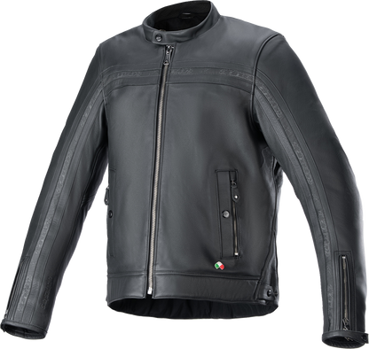 ALPINESTARS Dyno Leather Jacket - Black/Black - Small 3103924-1100-S