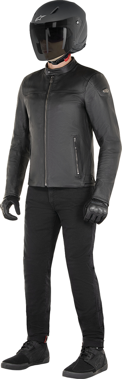 ALPINESTARS Blacktrack Leather Jacket - Black - Medium 3103824-1100-M
