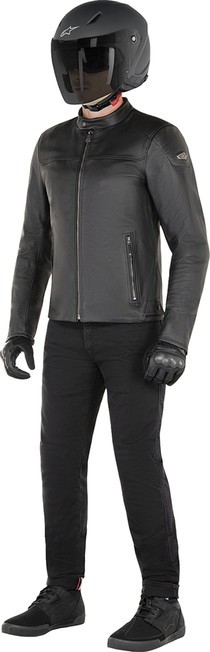 ALPINESTARS Blacktrack Leather Jacket - Black - XL 3103824-1100-XL