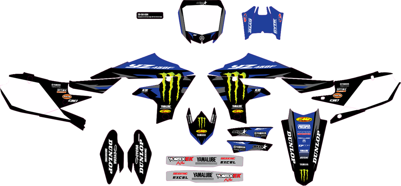 D'COR VISUALS Graphic Kit - ' 23.5/24 Monster Energy Star - YZ 450 F 20-50-604