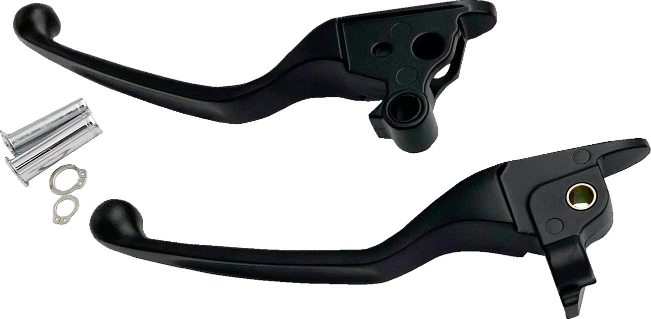 DRAG SPECIALTIES Narrow Lever Set - Black H07-0585NMB