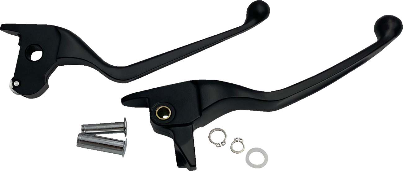 DRAG SPECIALTIES Narrow Lever Set - Black H07-0591NMB