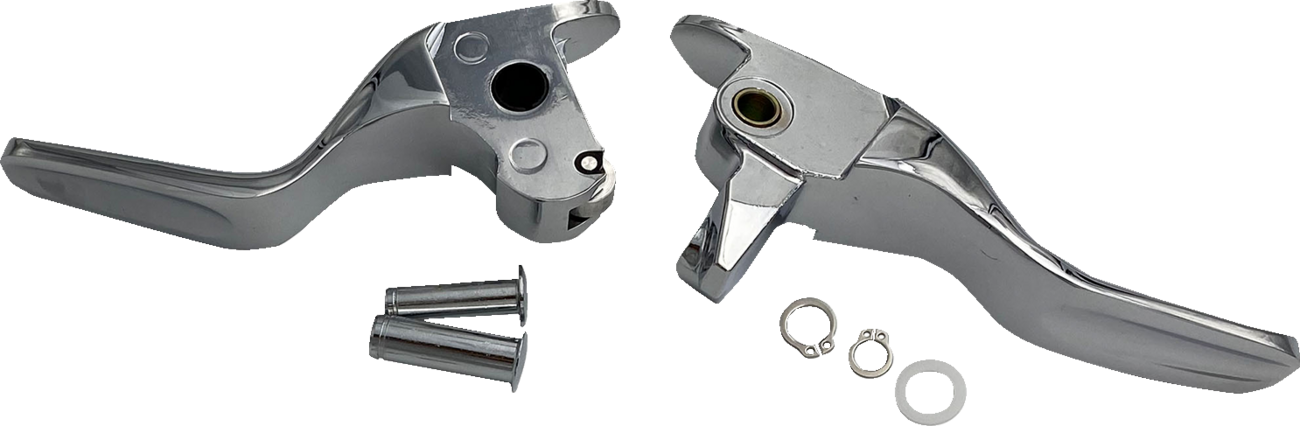 DRAG SPECIALTIES Short Lever Set - Chrome H07-0591S