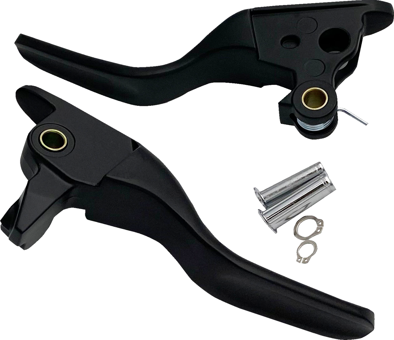 DRAG SPECIALTIES Short Lever Set - Black H07-0730SMB
