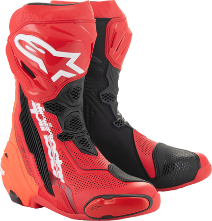 ALPINESTARS Supertech R Vented Boots - Red - US 10.5 / EU 45 2220121-3029-45