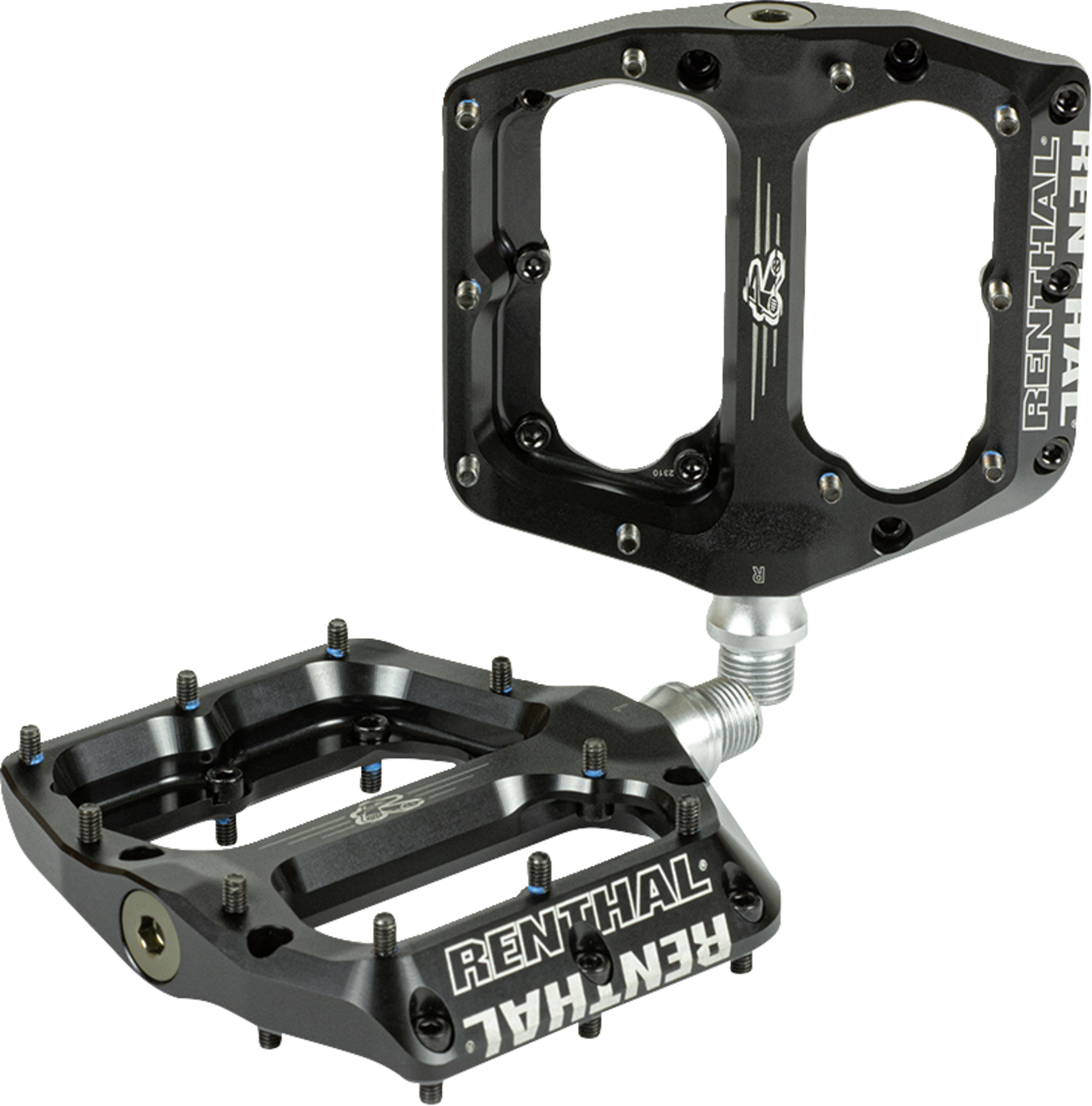 RENTHAL Revo-F Pedals - Flat - Black PD10001-001-01