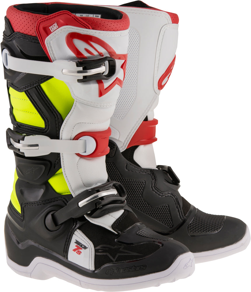 Tech 7s Boots Black/Red/Yellow Sz 07