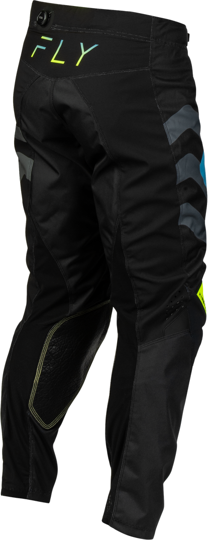 Kinetic Volt Pants Black/Grey/Teal/Yellow Sz 38
