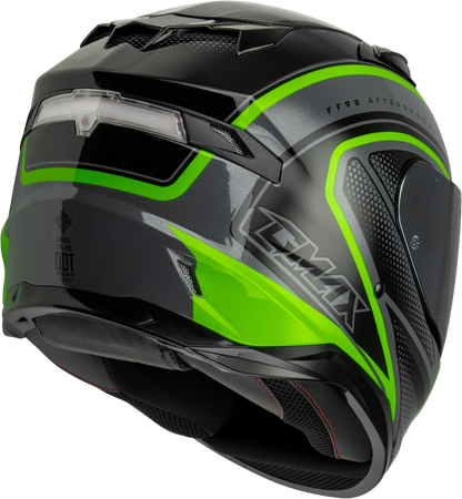 Ff 98 Aftershock Helmet Grey/Neon Green Md