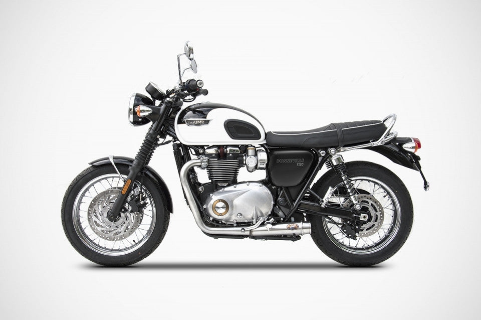 ZARD 2-2 Exhaust System for the Bonneville T-120 (2016+) - KEEPS OE CAT