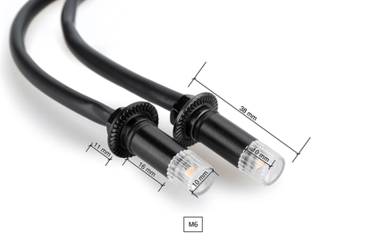 Tab Turn Signals Black W/Clear Lens