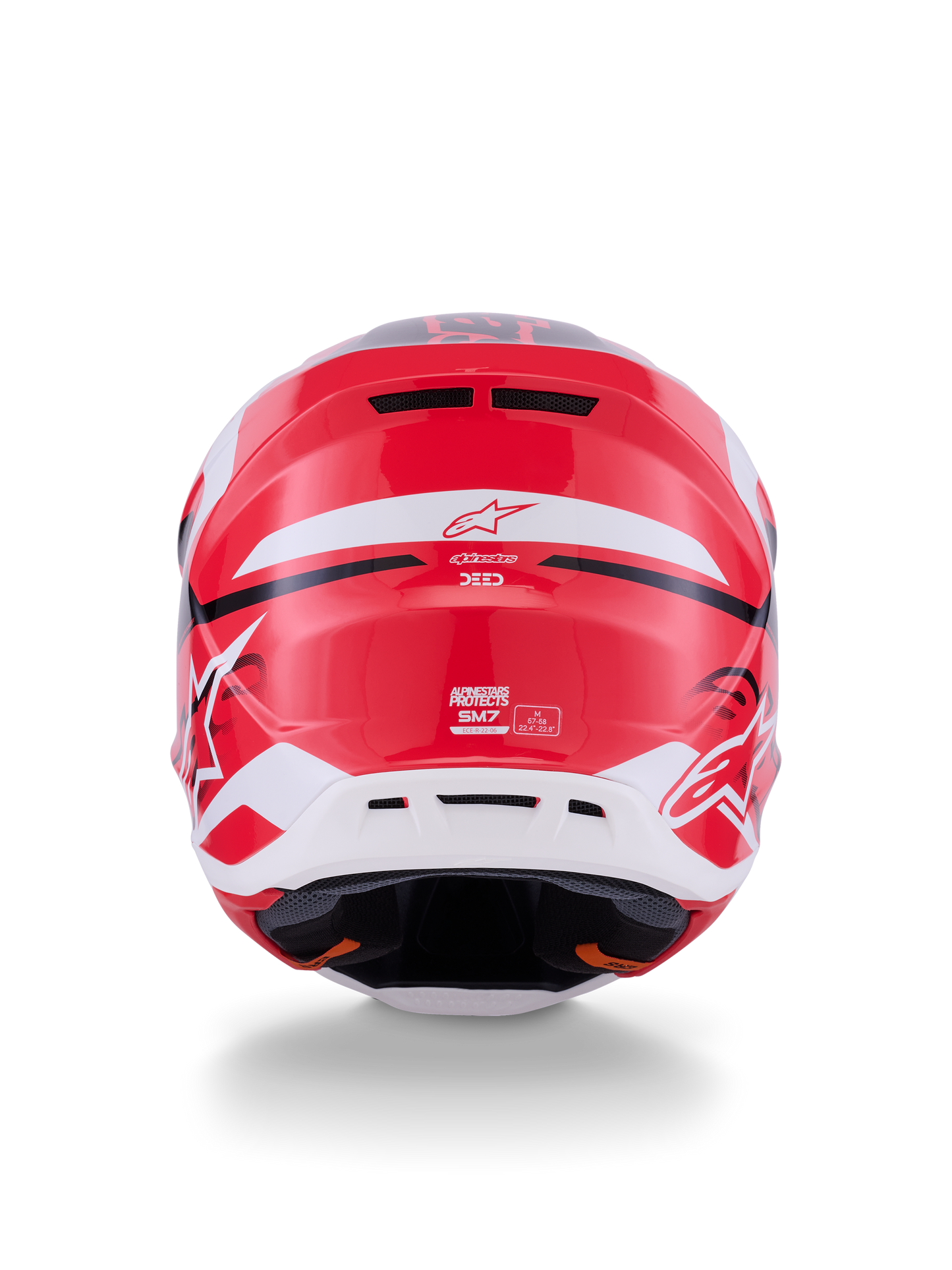 Sm7 Deed Helmet Red/Blk/Wht Glossy Md