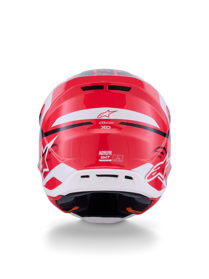 Sm7 Deed Helmet Red/Blk/Wht Glossy Md