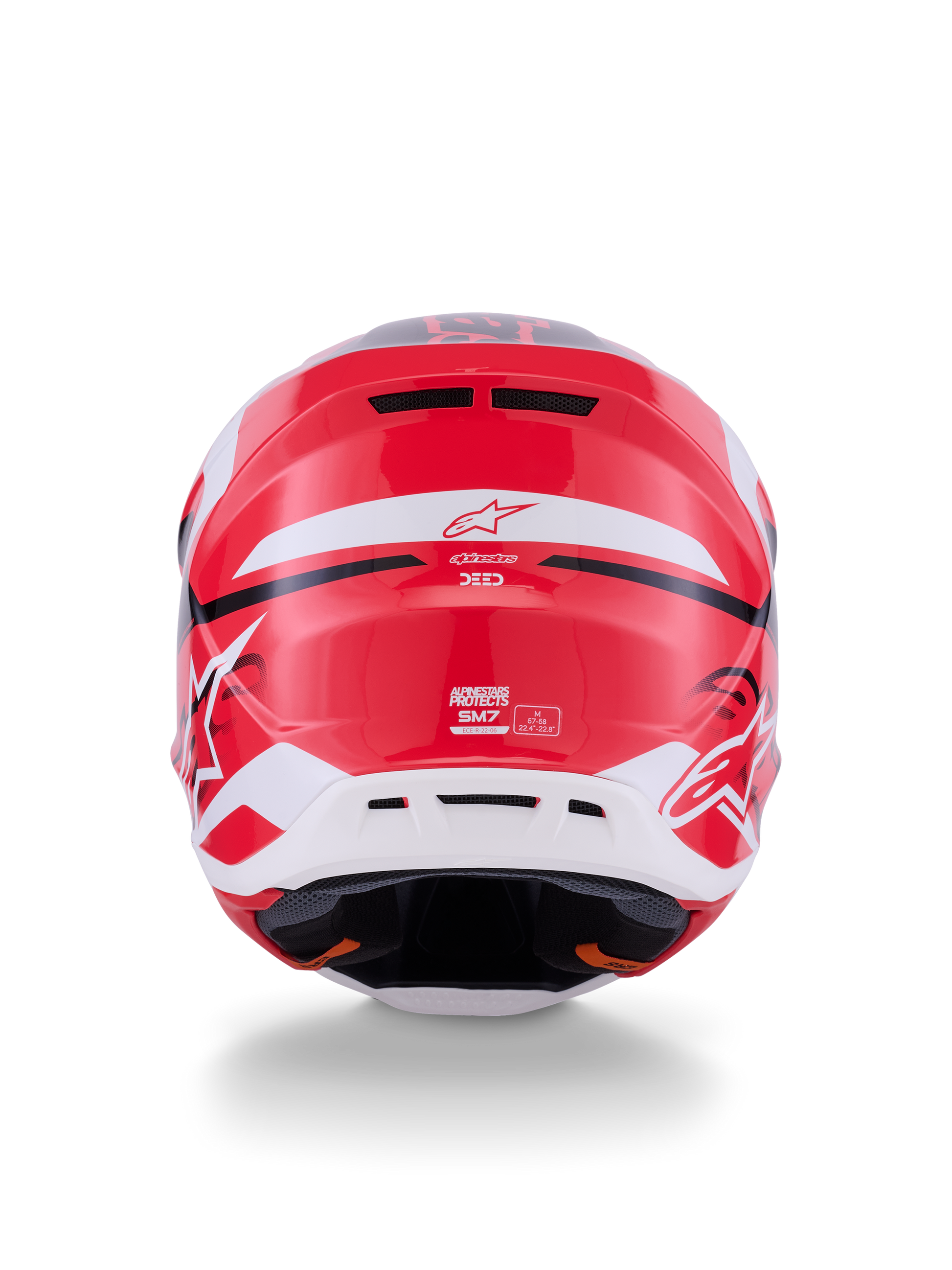 Sm7 Deed Helmet Red/Blk/Wht Glossy 2x