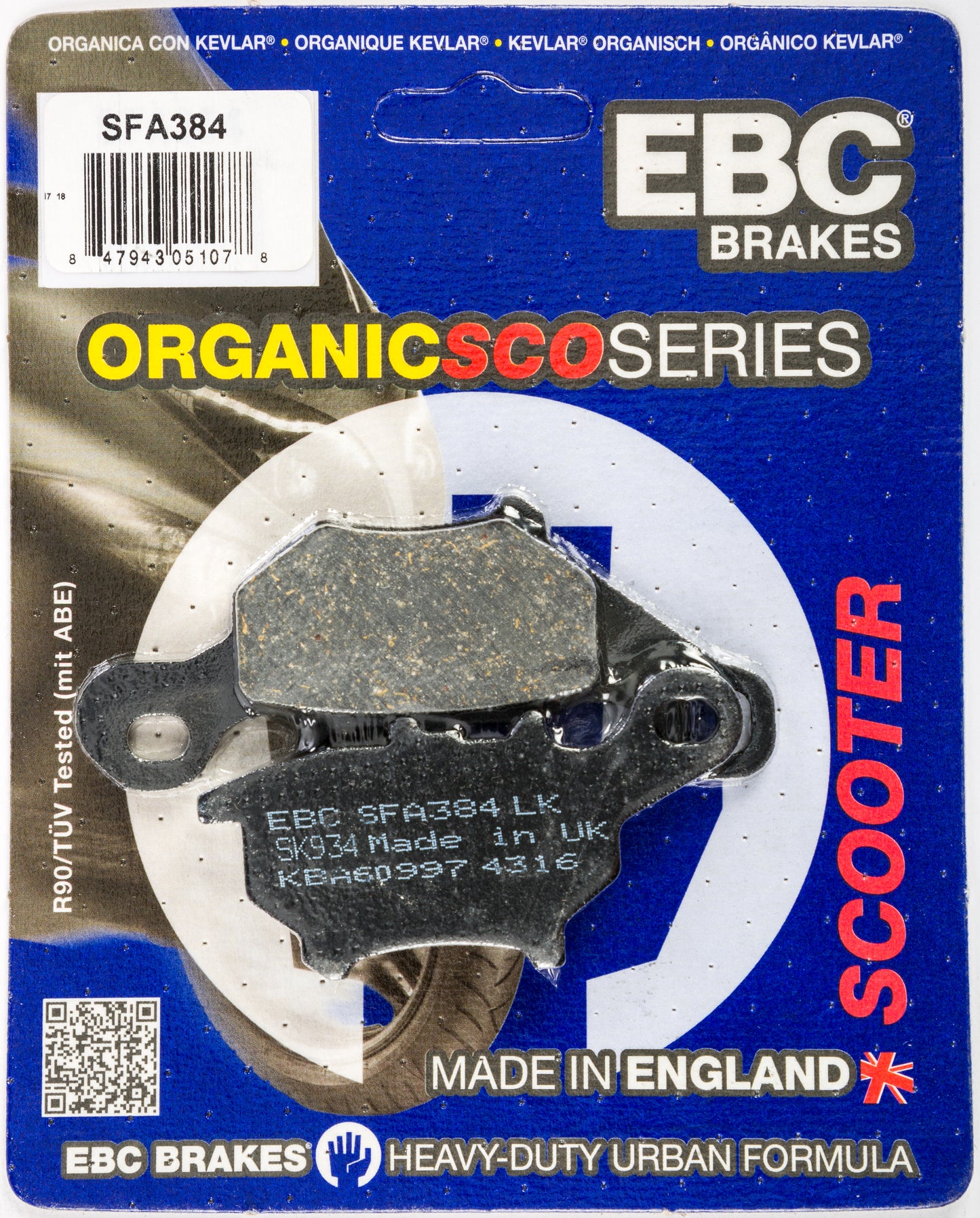 Brake Pads Sfa384 Organic