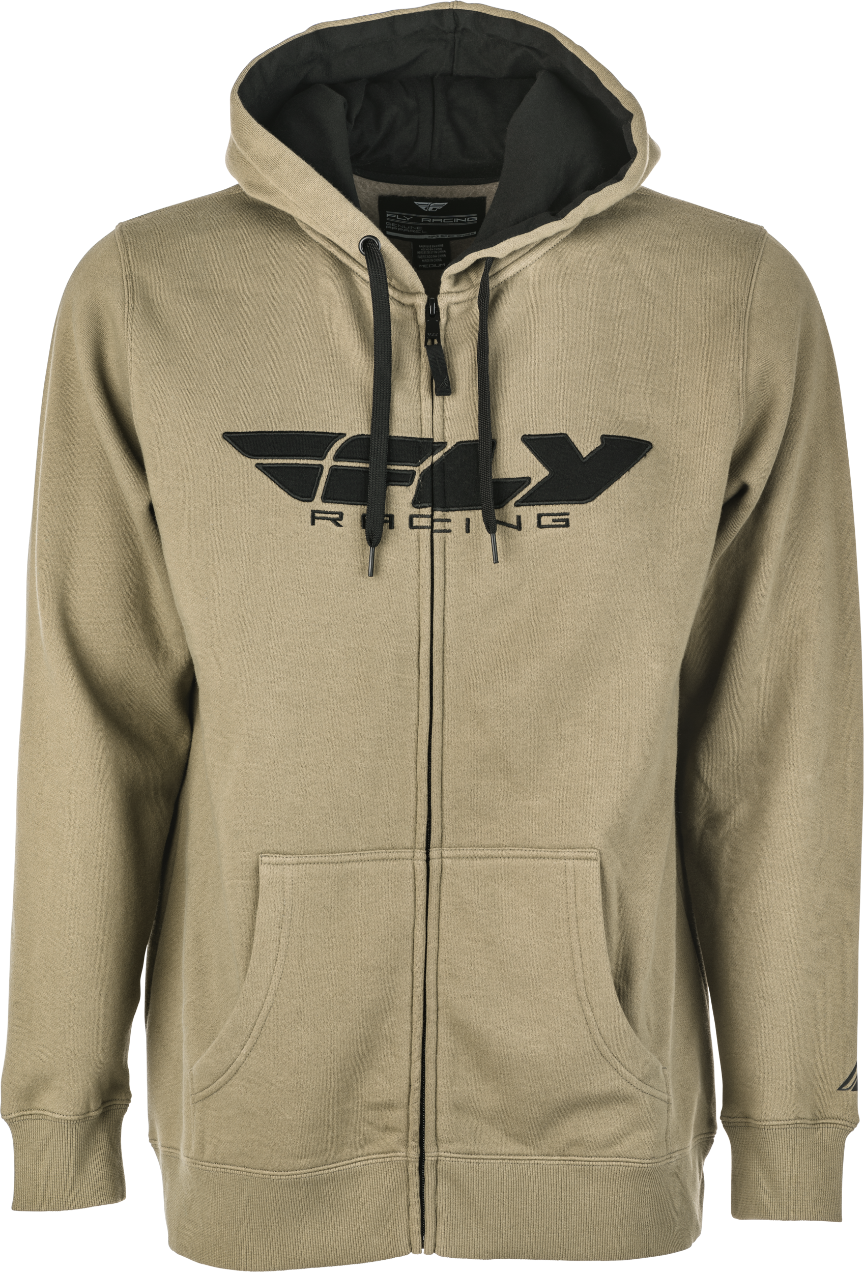 Fly Corporate Zip Up Hoodie Tan/Black Lg
