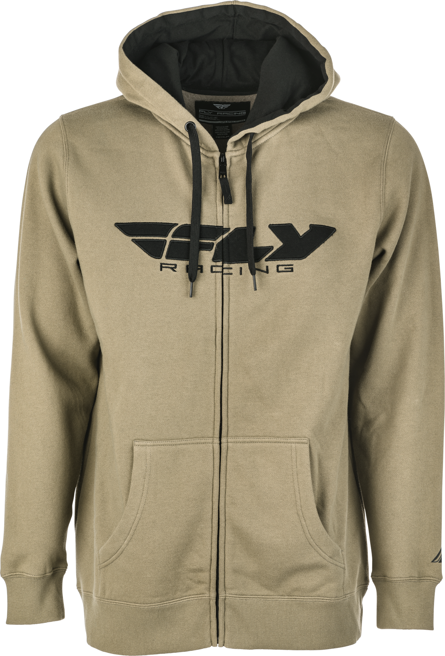 Fly Corporate Zip Up Hoodie Tan/Black Sm