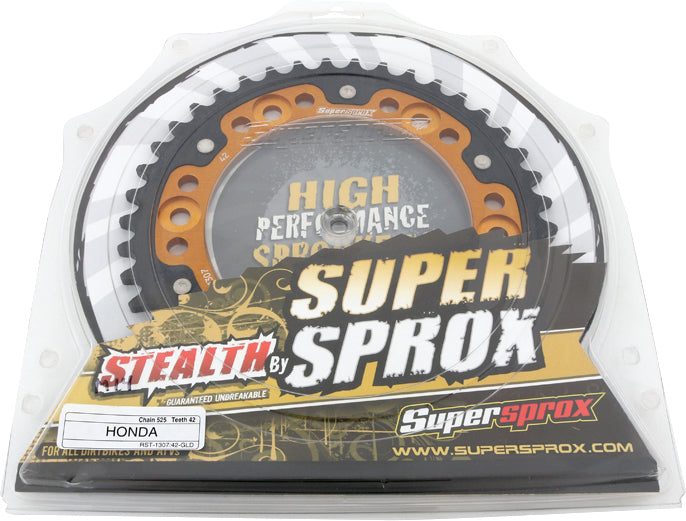 Rear Stealth Sprocket Alu/Stl 42t 525 Gld Hon