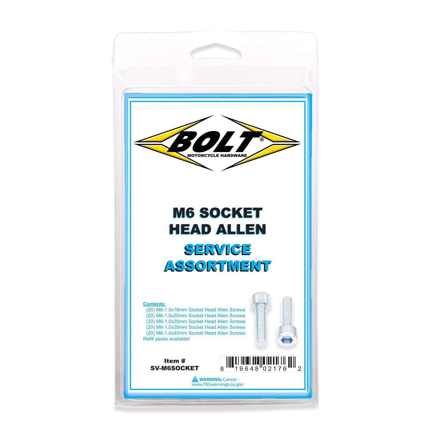 Smooth Socket Head Allen Bolt Assortment 80 Piece Kit