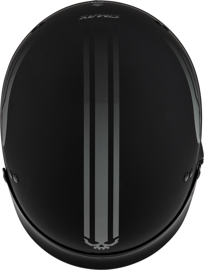Hh 65 Retribution Helmet W/Peak Matte Black/Silver Sm
