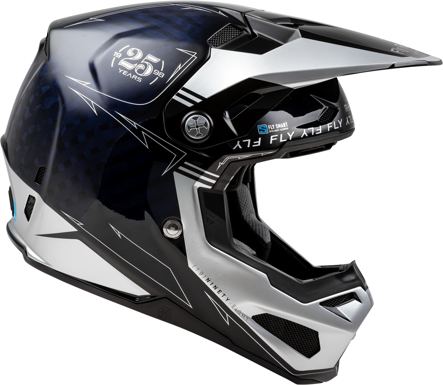 Formula S Carbon Legacy Helmet Blue Carbon/Silver 2x