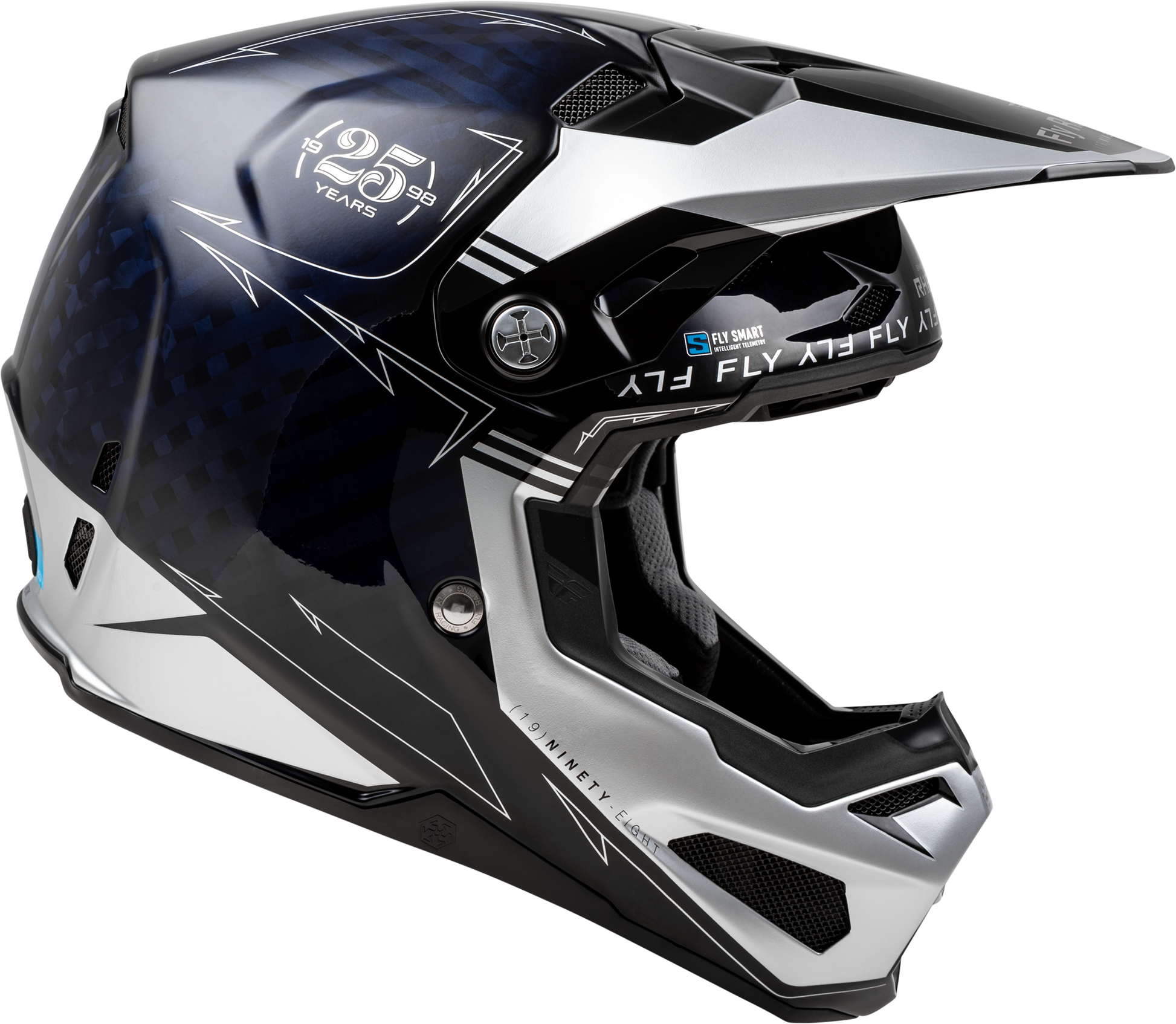 Formula S Carbon Legacy Helmet Blue Carbon/Silver Xs