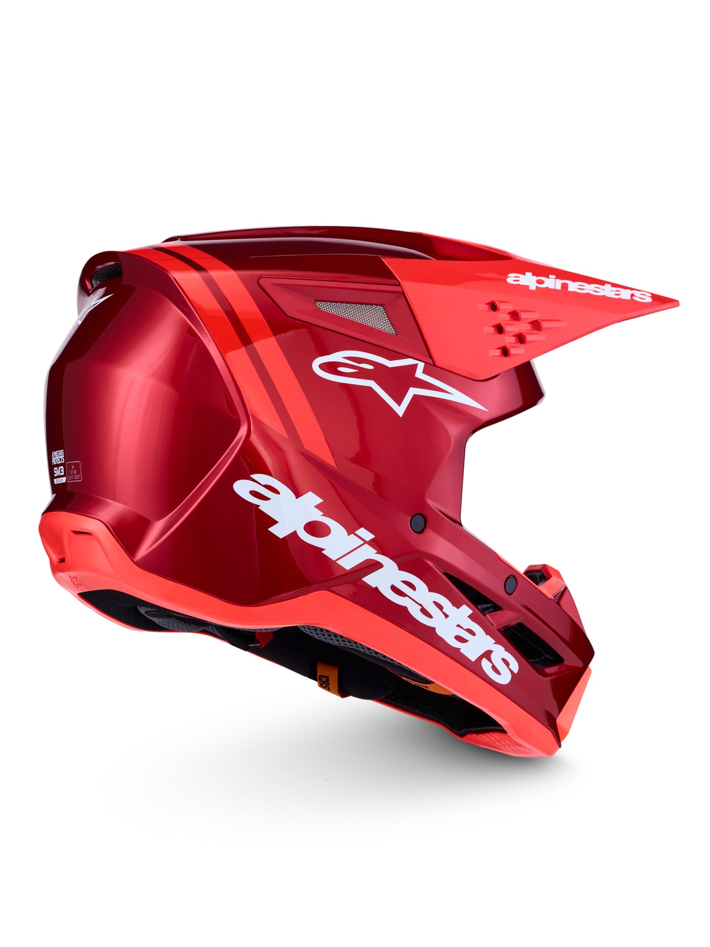 S M3 Radium Helmet Ece06/Dot Red Mot/Red Fl/Wht Gl Lg