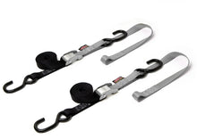 Tie Down Cam S Hook Soft Tye 1"X6' Black/Silver Pair