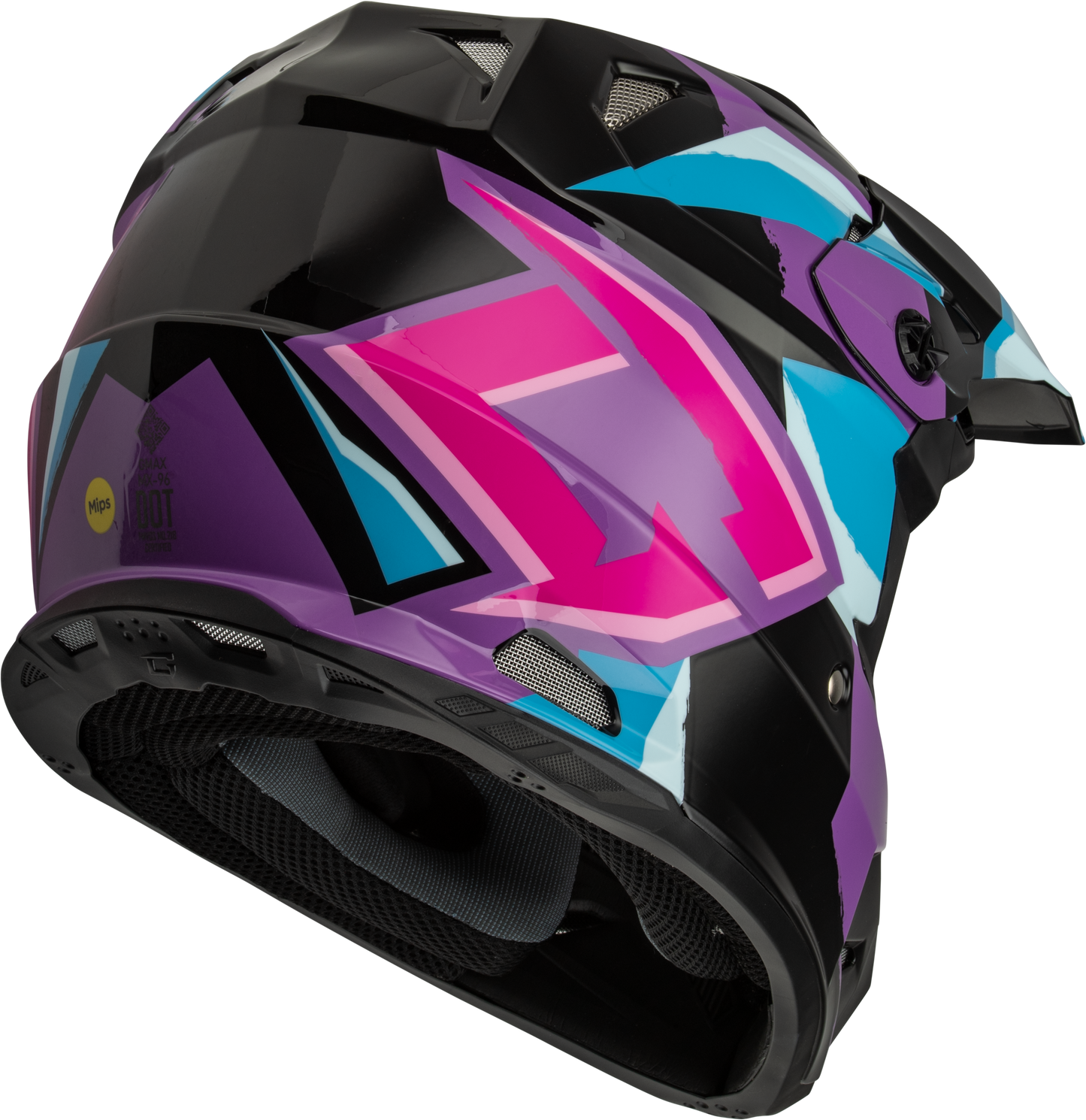 Mx 96 Splinter Helmet Black/Purple/Blue Xs