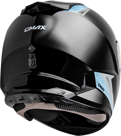 Ff 49 Syth Helmet Black/Silver Blue Xl