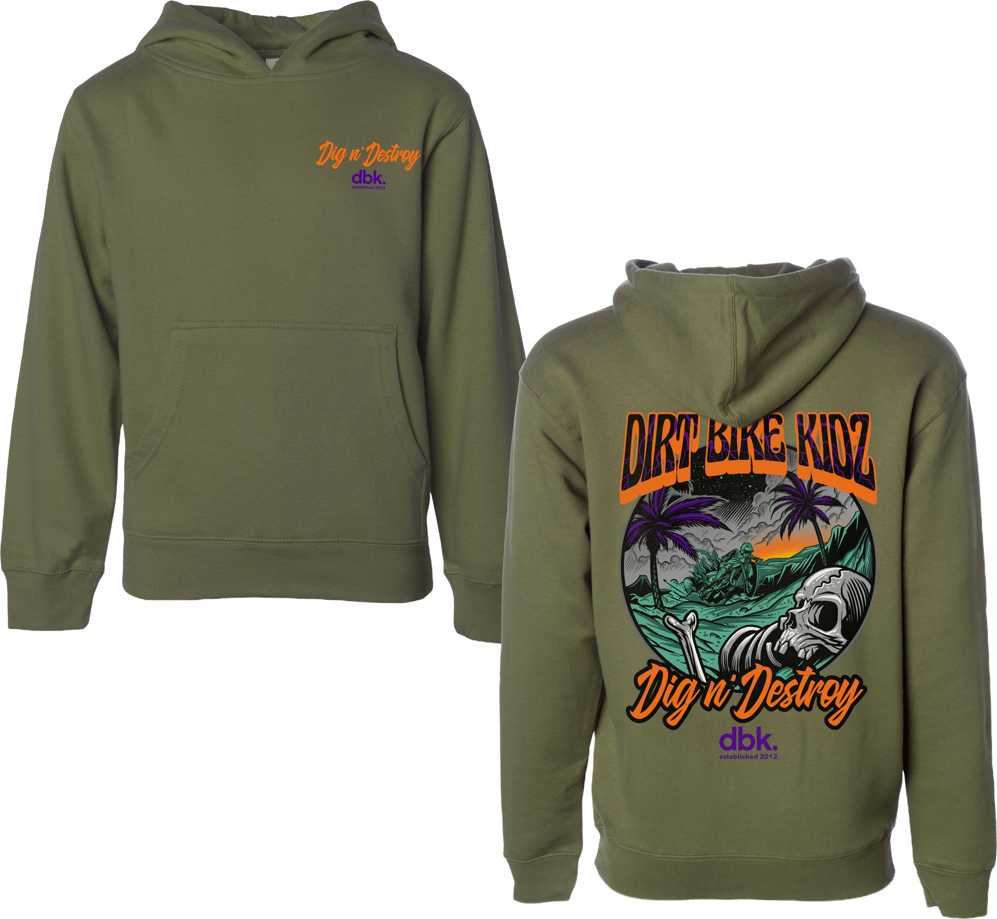 Boneyard Youth Hoodie Military Green Ys