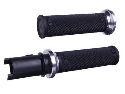 Lock On Ruffian Grips Black/Silver Cvo `23 24