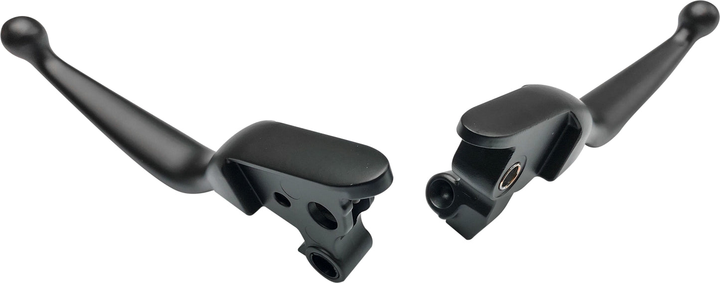 Smooth Lever Set Black Flh/Flt 08 13 W/Cable Clutch