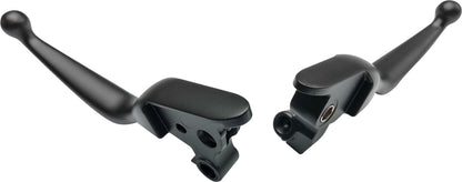 Smooth Lever Set Black Flh/Flt 08 13 W/Cable Clutch