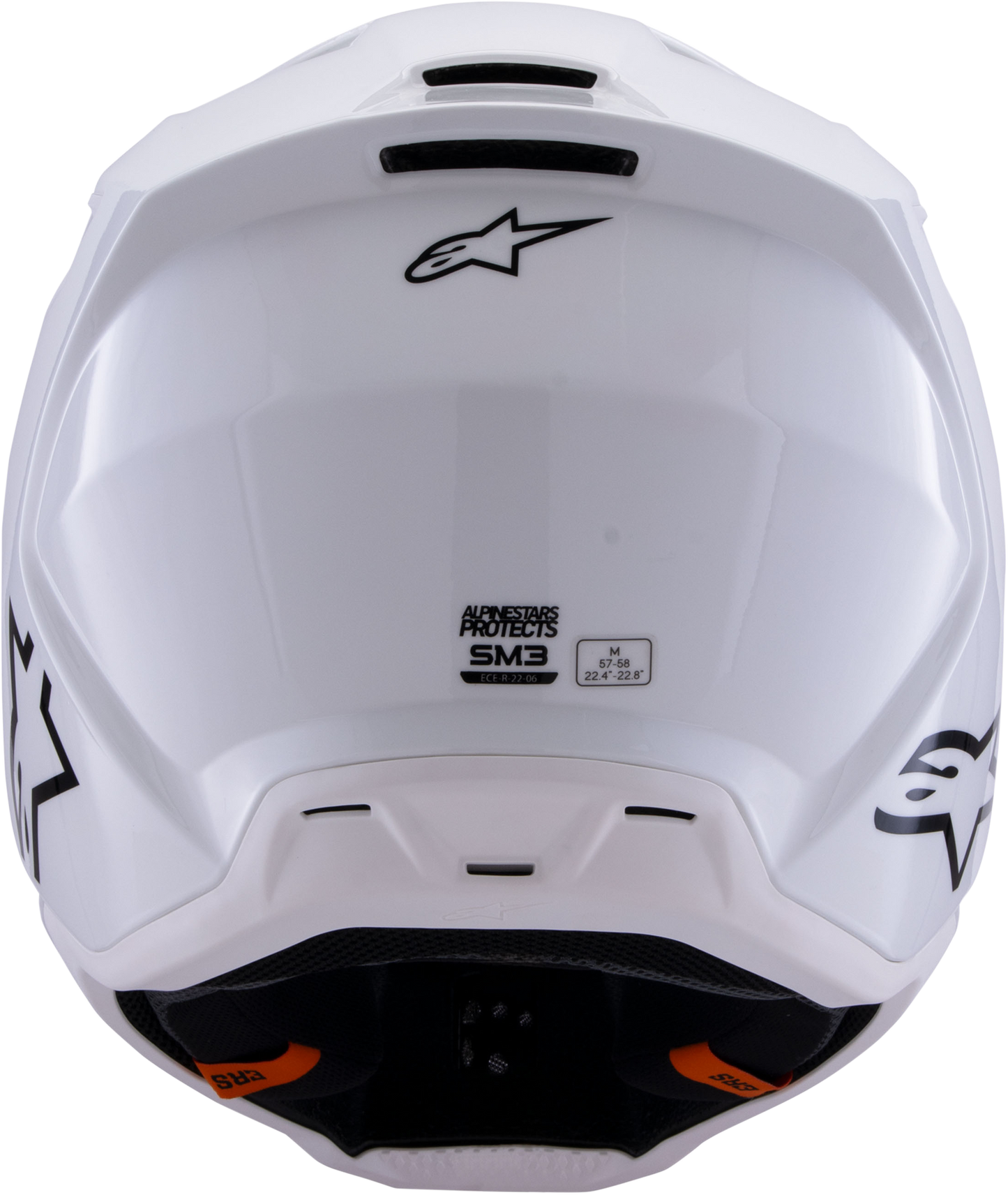 Sm3 Solid Helmet White Glossy Lg