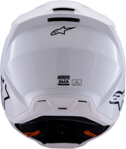 Sm3 Solid Helmet White Glossy 2x