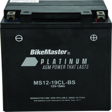 BikeMaster AGM Battery - MS12-19CL-BS