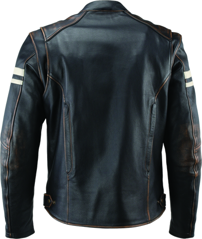 Kuryakyn Leather By River Road Hoodlum Vintage Leather Jacket Black - Small