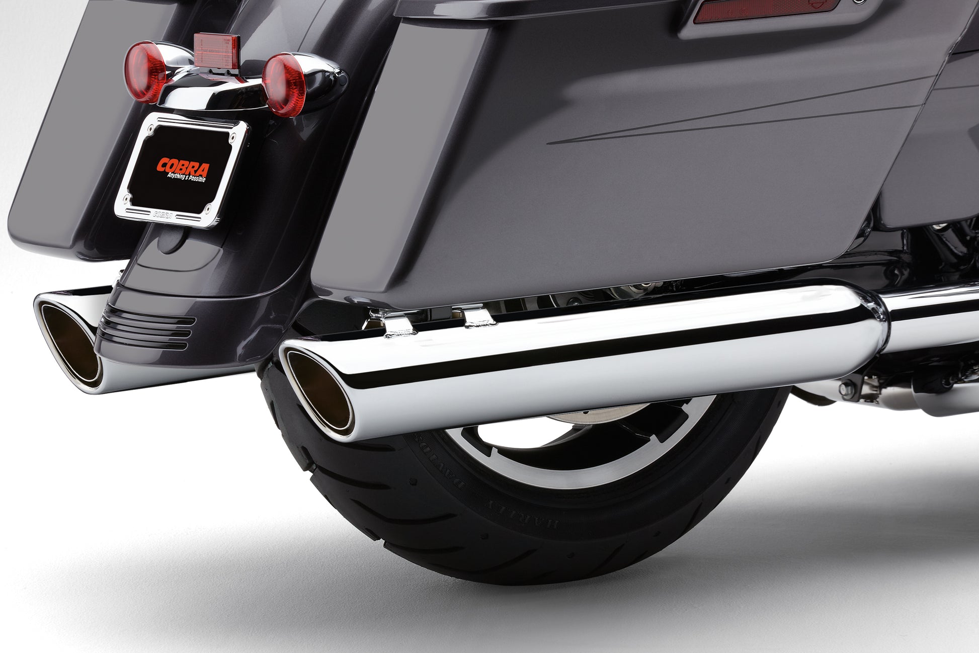 909 Twins 4" Slip Ons Chrome Flh/Flt 95 16