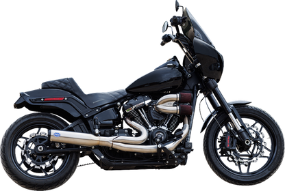 S&S CYCLE 2-into-1 Qualifier Exhaust System - 50-State - Silver - Softail 550-1103